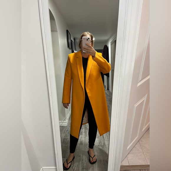 NWOT Babaton Aritzia orange size medium long blazer jacket - Picture 15 of 15